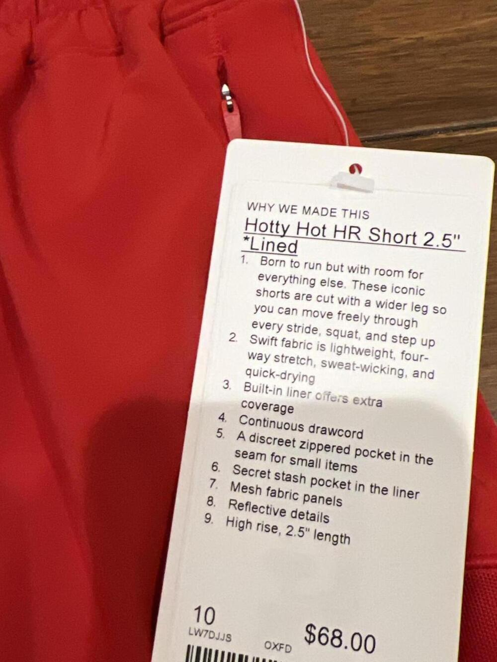 Lululemon Women's Red Shorts - Picture 2 of 3